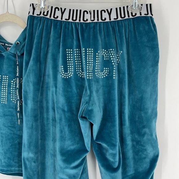 Y2K Juicy couture RetroTrack Suit Crystal set SZ M - Picture 3 of 16